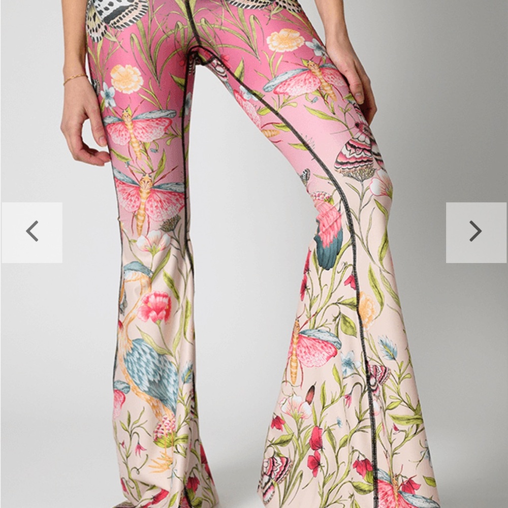 Vibrant Floral Flare Pants